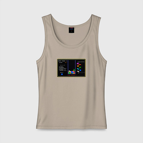 Женская майка Советская компьютерная игра Тетрис / Миндальный – фото 1