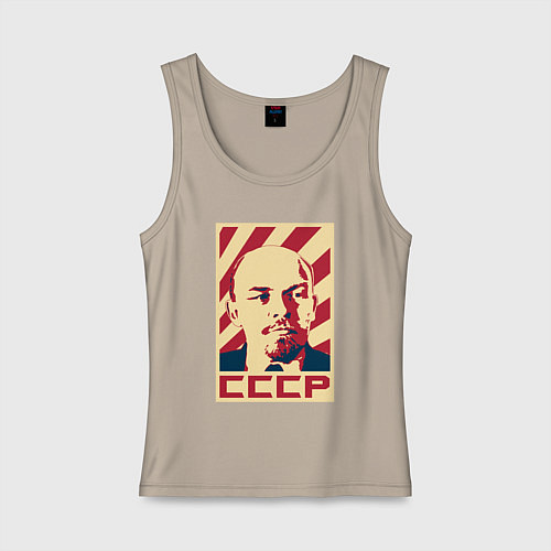 Женская майка Владимир Ленин СССР / Миндальный – фото 1