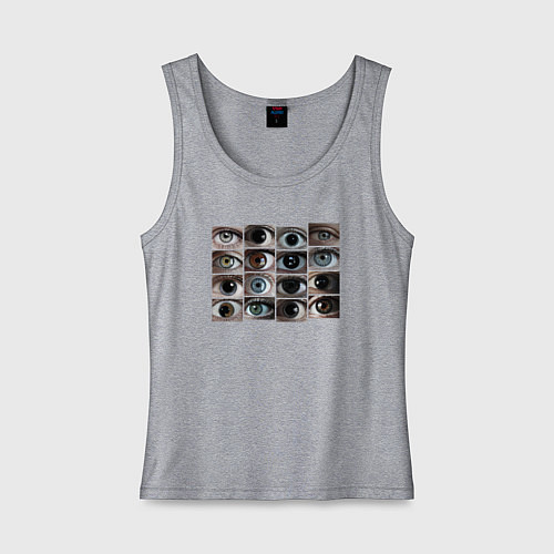 Женская майка Разнообразие глаз / Меланж – фото 1