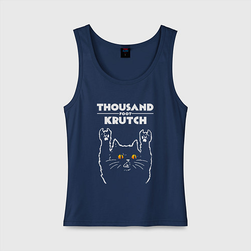 Женская майка Thousand Foot Krutch rock cat / Тёмно-синий – фото 1