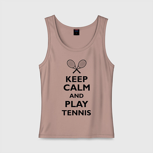 Женская майка Keep Calm & Play tennis / Пыльно-розовый – фото 1