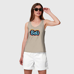 Майка женская хлопок Bali, цвет: миндальный — фото 2