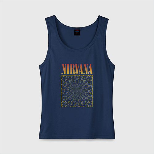 Женская майка Nirvana лого / Тёмно-синий – фото 1