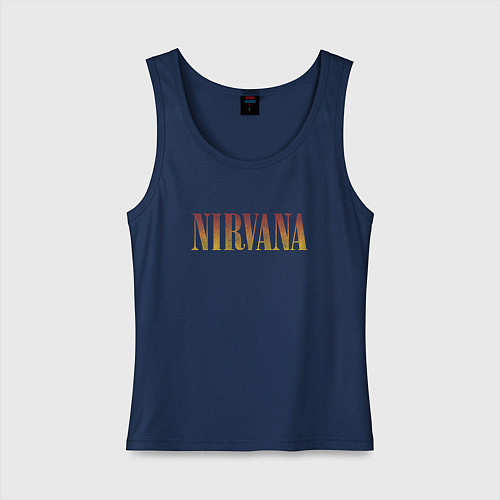 Женская майка Nirvana logo / Тёмно-синий – фото 1