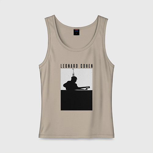 Женская майка Tribute to Leonard Cohen / Миндальный – фото 1