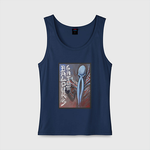 Женская майка Baldurs Gate 3 Иллитид / Тёмно-синий – фото 1