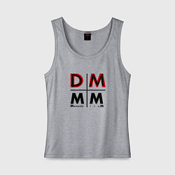 Майка женская хлопок Depeche Mode - Memento Mori Logo DM, цвет: меланж