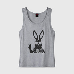 Женская майка Stay cool rabbit