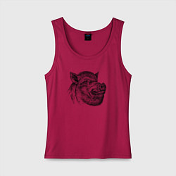 Женская майка Кабан жирный