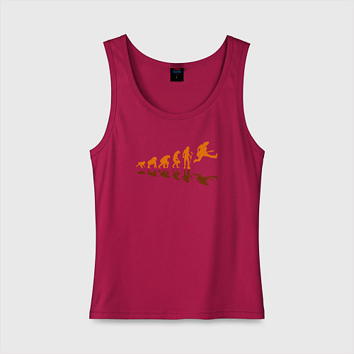 Женская майка Рок эволюция / Маджента – фото 1