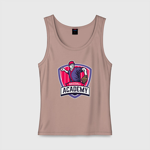 Женская майка Академия бейсбола / Пыльно-розовый – фото 1