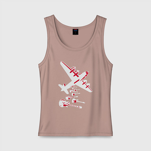 Женская майка Гитары с неба / Пыльно-розовый – фото 1