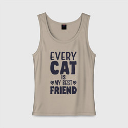 Женская майка Every cat is my best friend