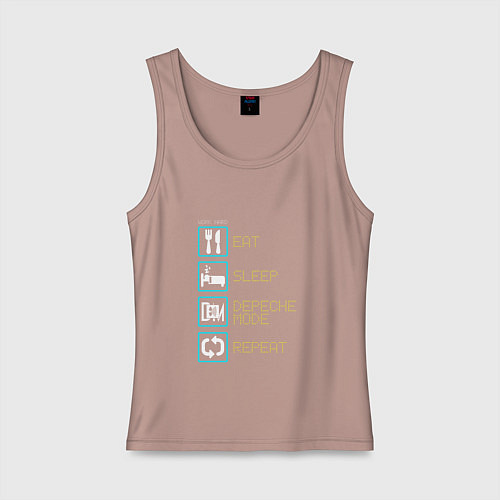 Женская майка Depeche Mode - Eat Repeat / Пыльно-розовый – фото 1