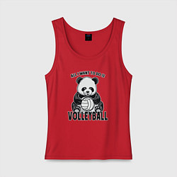 Женская майка Panda volleyball