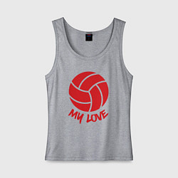 Женская майка Volleyball my love