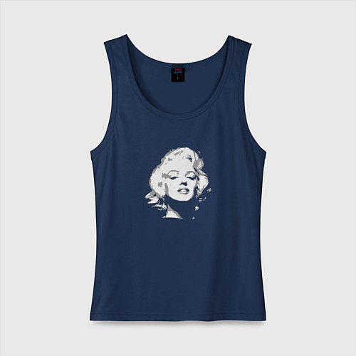 Женская майка Tribute to Marilyn Monroe / Тёмно-синий – фото 1