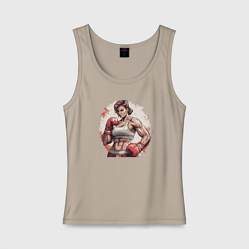 Женская майка Красота в движении / Миндальный – фото 1