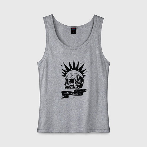 Женская майка Череп с футболки Хлои из Life is Strange / Меланж – фото 1