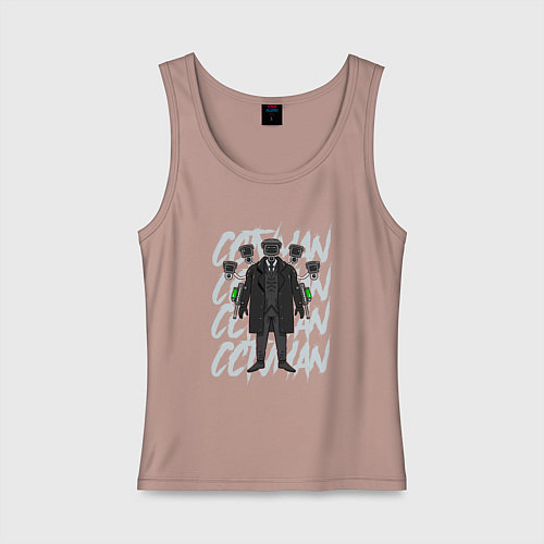 Женская майка Large TV Man / Пыльно-розовый – фото 1