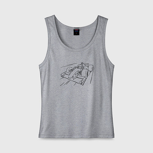 Женская майка Формула 1 контур / Меланж – фото 1