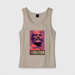 Женская майка Lenin revolution