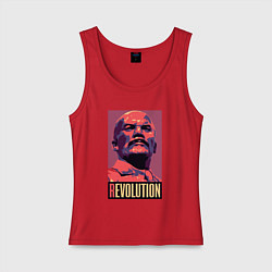 Женская майка Lenin revolution