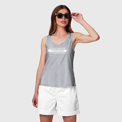 Майка женская хлопок Умения айти менеджер, цвет: меланж — фото 2