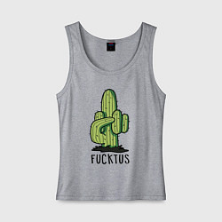 Майка женская хлопок Fucktus, цвет: меланж