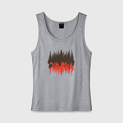 Майка женская хлопок Syberia, цвет: меланж