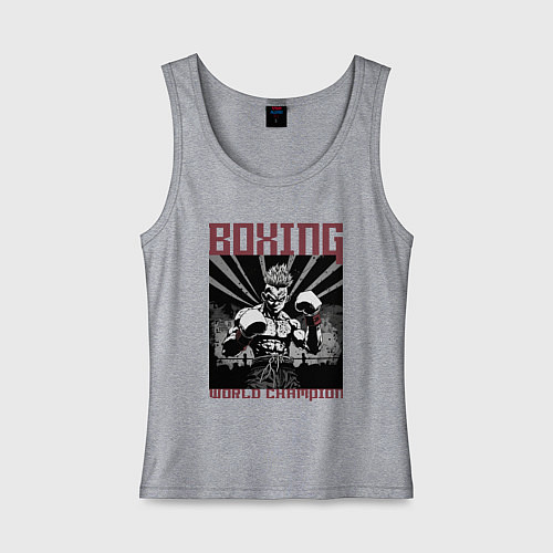 Женская майка Чемпион мира по боксу / Меланж – фото 1