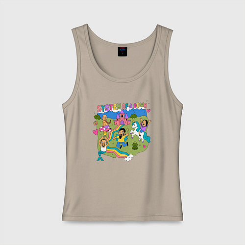 Женская майка System of a Down мульт / Миндальный – фото 1