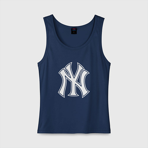 Женская майка New York yankees - baseball logo / Тёмно-синий – фото 1