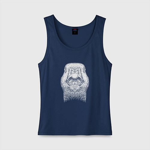 Женская майка Утка спереди / Тёмно-синий – фото 1