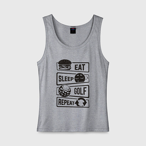 Женская майка Есть спать гольф / Меланж – фото 1