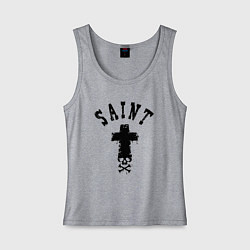 Женская майка Крест с черепом