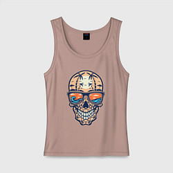 Женская майка Summer skull