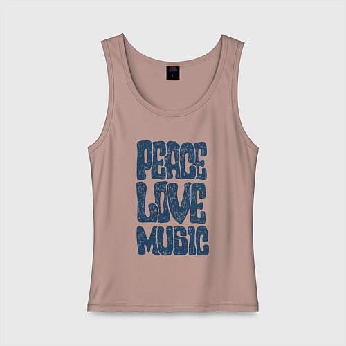 Женская майка Мир и музыка / Пыльно-розовый – фото 1