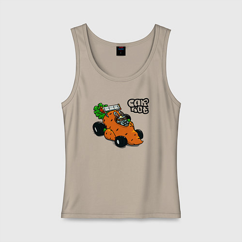 Женская майка Carrot mobile racing / Миндальный – фото 1