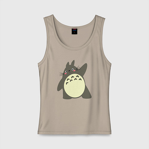 Женская майка Привет от Тоторо / Миндальный – фото 1