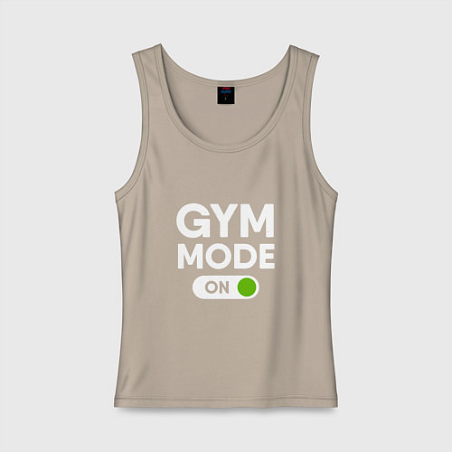 Женская майка Gym mode on / Миндальный – фото 1
