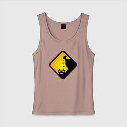 Женская майка Знаки опасности - медведь