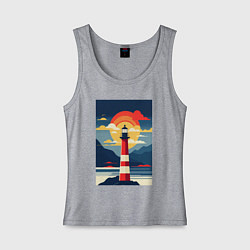 Майка женская хлопок Маяк удачи, цвет: меланж