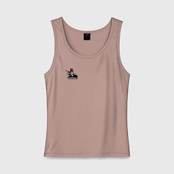 Майка женская хлопок Deusvult, цвет: пыльно-розовый