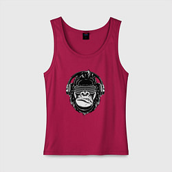 Женская майка Music gorilla
