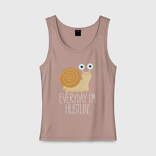 Женская майка Каждый день я суечусь / Пыльно-розовый – фото 1