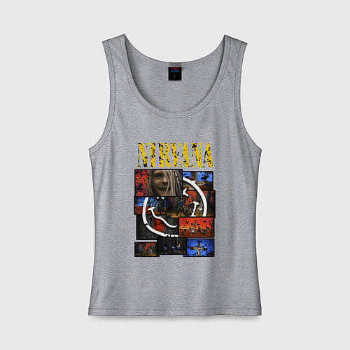 Женская майка Nirvana heart box / Меланж – фото 1