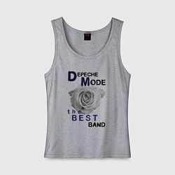 Майка женская хлопок Depeche Mode - best of band, цвет: меланж