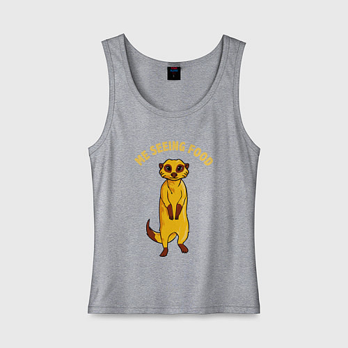 Женская майка Я вижу еду / Меланж – фото 1