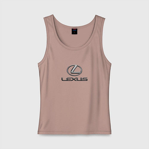 Женская майка Lexus авто бренд лого / Пыльно-розовый – фото 1